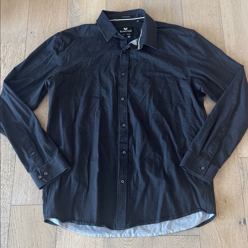 Buttercloth Mens Icy Cotton Long Sleeve Button Down Shirt 2XL Tall Fit